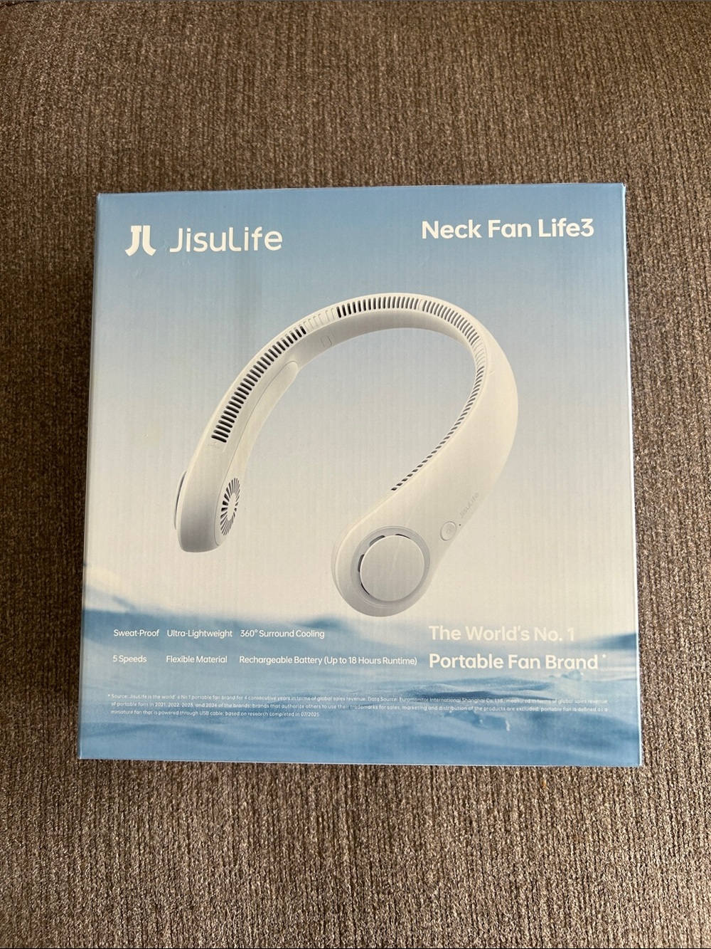 White Neck Fan Life3 — Portable Hands-Free Cooling